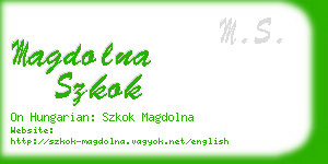 magdolna szkok business card